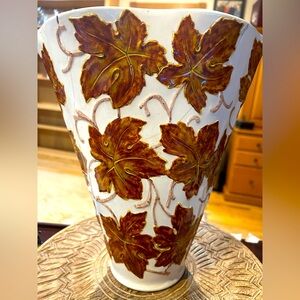 Autumn Leaf Decorative Vase
